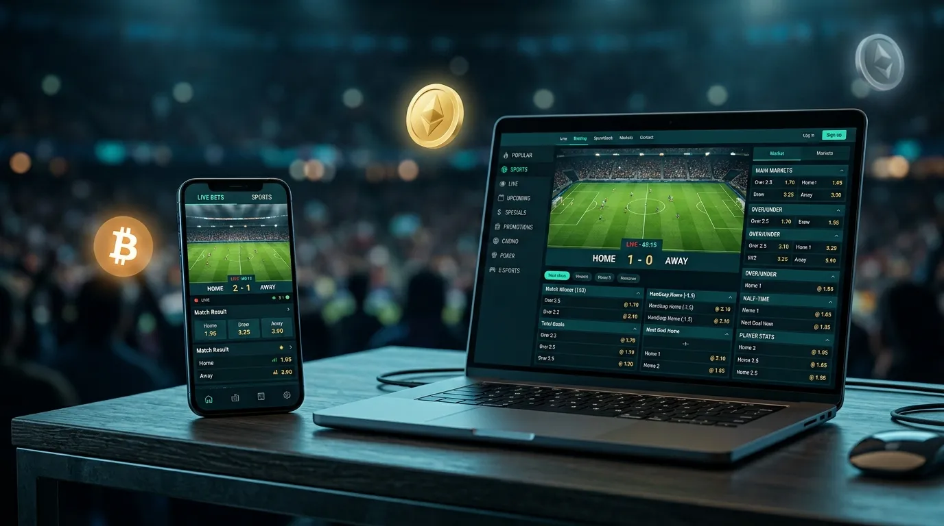 スポーツベットアイオー（Sportsbet.io）の仮想通貨スポーツベッティングのイメージ