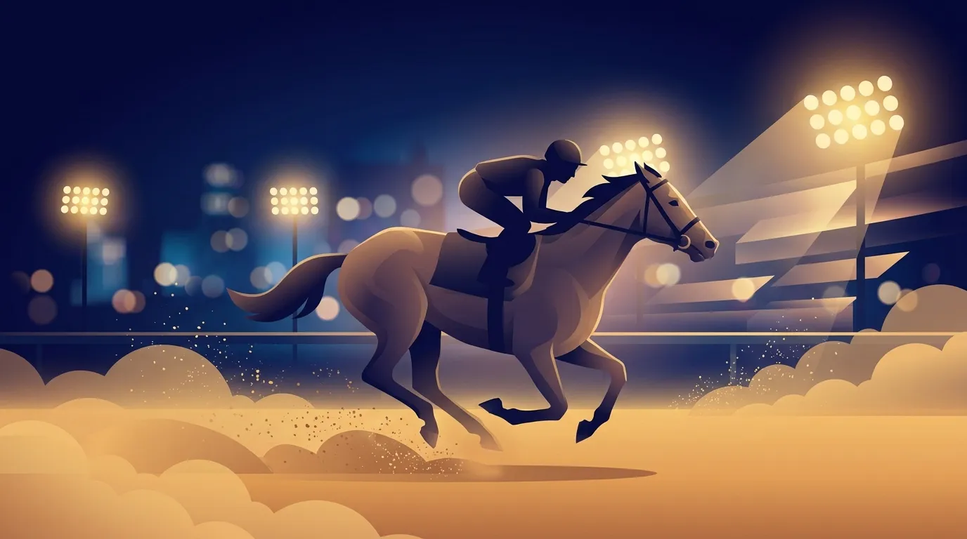 東京大賞典（年末のダート王決定戦）・大井競馬場のダート2000m・ナイターのイメージ